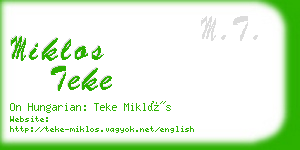 miklos teke business card